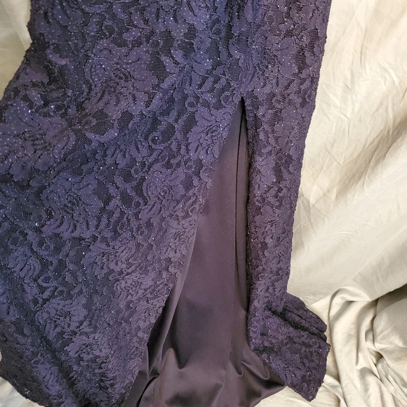 City Triangle evening gown dark blue Size Juniors 11 - Picture 8 of 16